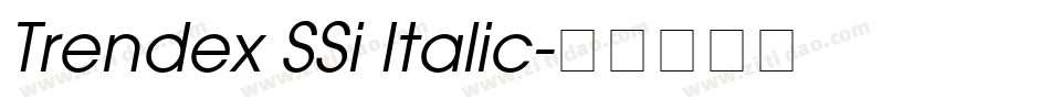Trendex SSi Italic字体转换